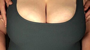 hard nipple sucking and playful teasing with big natural tits