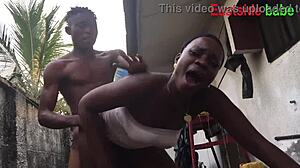 Landlord's Daughter Insists on Hardcore Outdoor Banging with Ebony BBC and Chubby Partner