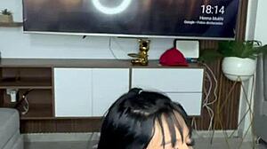 Beautiful Latina Plays With Her Dildos