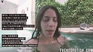 Couple submits with Helen Star in oral vibrator session