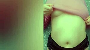 Young slutty girl flaunts her virgin tits and ass for perverts like you 😉