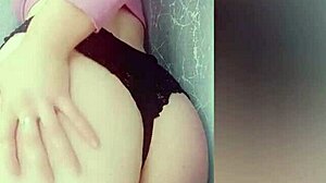 Young slutty girl flaunts her virgin tits and ass for perverts like you 😉