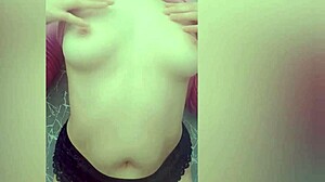 Young slutty girl flaunts her virgin tits and ass for perverts like you 😉