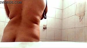 Hidden Cam Catches Gordibuena Tetona Taking Shower To Exhibit In Voyeur Adventure