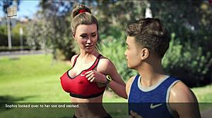 a wife and stepmother go for a jog together