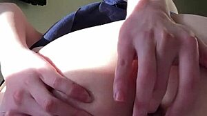 russian cutie in mini skirt talks dirty while getting ass fucked doggy