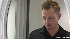 Blonde gets tied up in bondage and roughly fucked in her pussy by a dominant master.