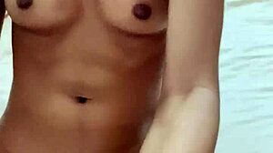 Cut horny girl masturbates intensely with dildo and black cock