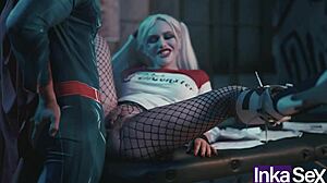 Superman vsouvá Batmana Harley Quinn do zadečku análně