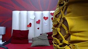 the latina babe bent over in doggystyle on webcam, her big ass shaking