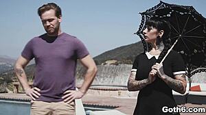 jessie lee deepthroats kyle mason's cock