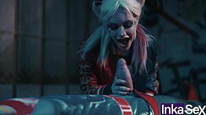 superman introduces bat to harley quinn anally