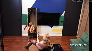 Czech MILF Masturbates Wildly In Front Of Mirror!