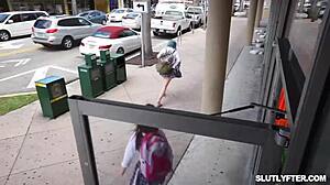 shoplifter lindsay lee blows officer jacks and gets pussy pounded