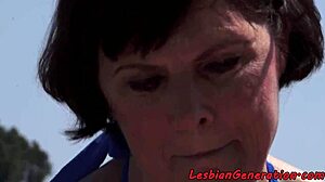 i'm a euro granny fingering my teen friend outdoors