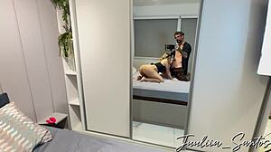 Hey, my teacher made me dress as a bunny and swallow his big cock! Then he fucked my pussy so good 😍