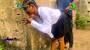 Wow, Lagos School Girl Bends Over for Intense Anal Creampie!