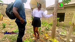 Wow, Lagos School Girl Bends Over for Intense Anal Creampie!