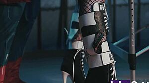 superman introduces bat to harley quinn anally