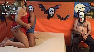 Gordinha Vai No Halloween E Faz Sexo Com Mr Rola E Gauchito Completo No Xvideo Red