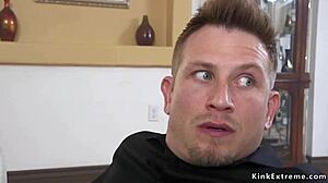 Blonde gets tied up in bondage and roughly fucked in her pussy by a dominant master.