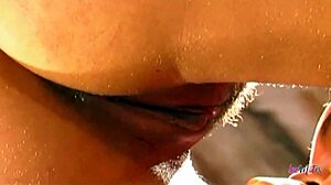 Blonde and Brunette Lesbians Lick Tight Assholes Before Anal Toys