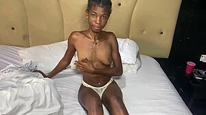 intriguing behind the scenes casting interview with a cute beautiful african teen model in the studio