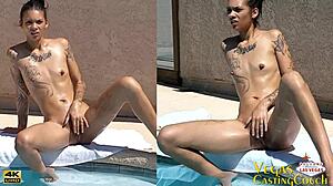 i enjoy naked fun with pov sucking and fucking creampie, then pool solo masturbation with toys