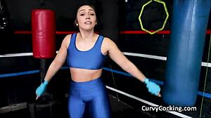 Teen sucks dick at gym