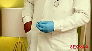 Pregnant beauty receives intimate check-up