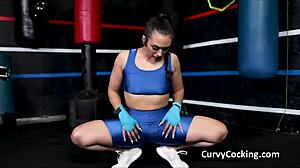 Teen sucks dick at gym