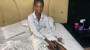 intriguing behind the scenes casting interview with a cute beautiful african teen model in the studio