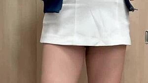 Raw Anal Teasing of Cute Tennis Girl in Skirt and Bloomers