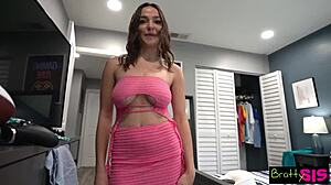 Slutty Big Tit Rissa May Teases Stepbro With Dirty Talk And Big Cock!