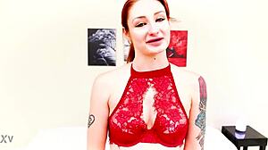 Violet Monroe deepthroats big cock POV and swallows cum!