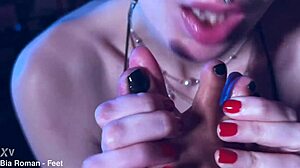 Naughty feet were made to lick