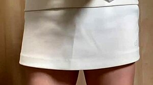 Raw Anal Teasing of Cute Tennis Girl in Skirt and Bloomers