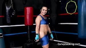 Teen sucks dick at gym