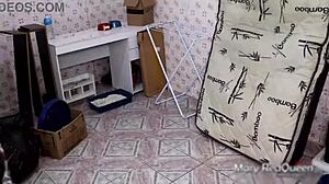 i called my friend to clean the house. she ended up getting fucked by my husband.