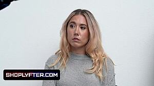 tiny young 18+ blonde teen 18+ thief paisley bennett fucked by big dick security guard