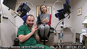 Kalani Luana's Back Gets Blasted with Cum in POV Latex Gloves Scene