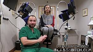 Kalani Luana's Back Gets Blasted with Cum in POV Latex Gloves Scene