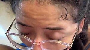 Neighbor fucks during workout with hairy pussy