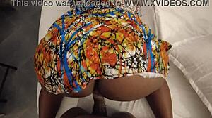 teasing him with big ass after shower ride