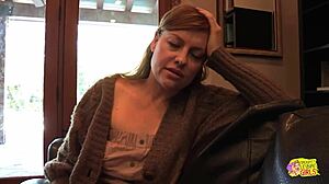 sexy redhead seduces her blonde friend and shows her a good time