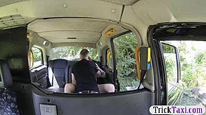 Pink-haired babe gets fucked by pervert driver in public