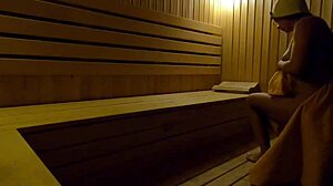 i saw a girl masturbating in the sauna at night