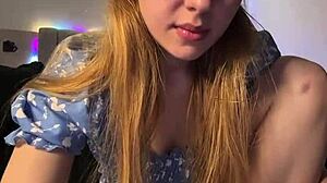 Blond Girl Playing In The Doggystyle