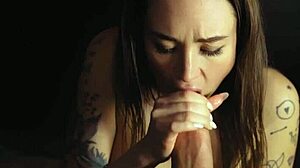 i'm captivated by this close-up blowjob, every detail turns me on