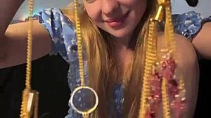 Blond Girl Playing In The Doggystyle